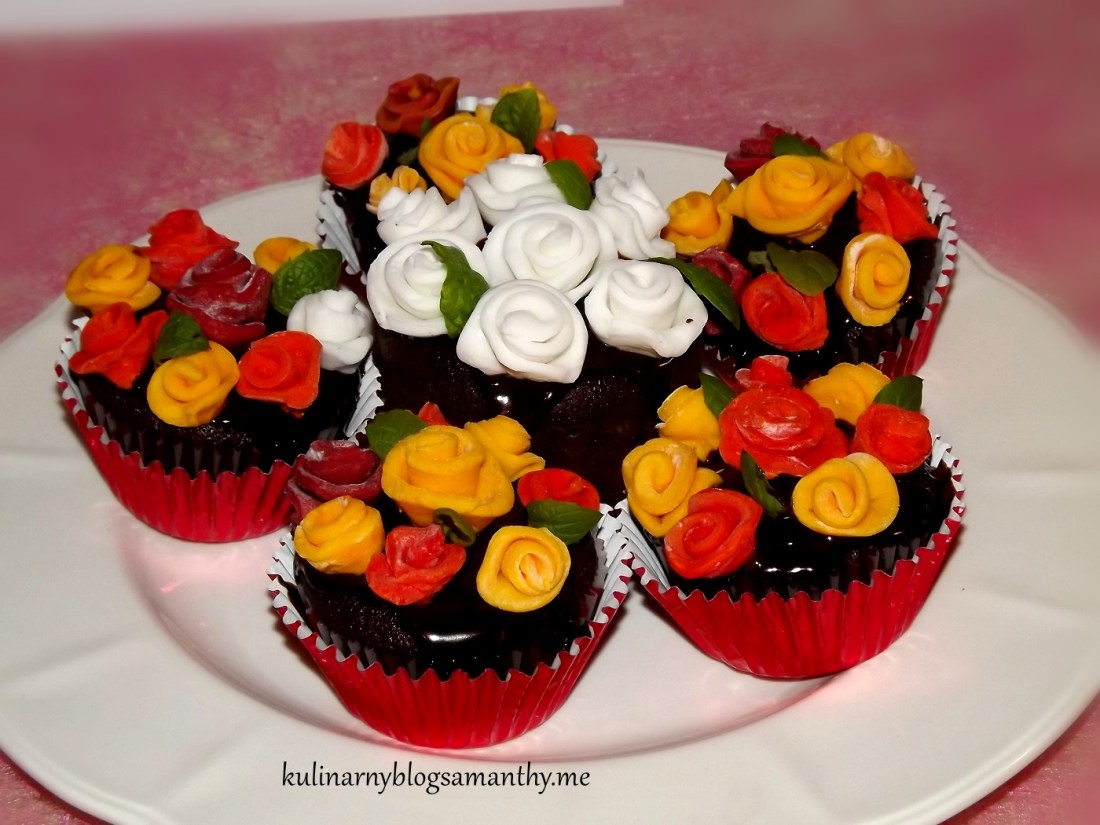 Muffinki różane na Walentynki