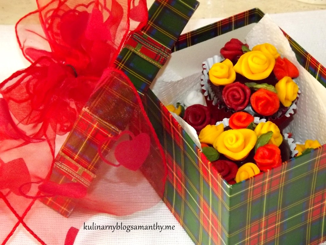 Muffinki różane na Walentynki