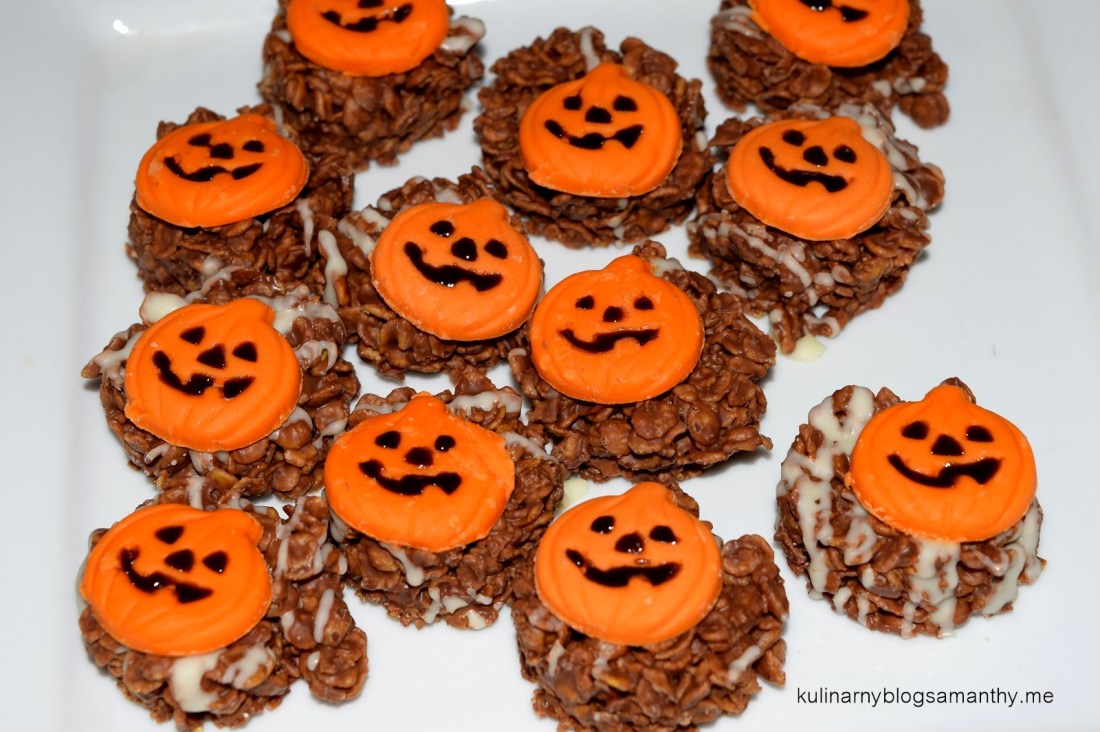 Ciasteczka kukurydziane na Halloween