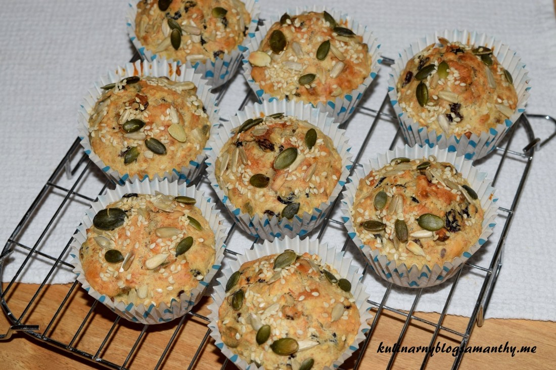 Muffinki pełnoziarniste z bananami