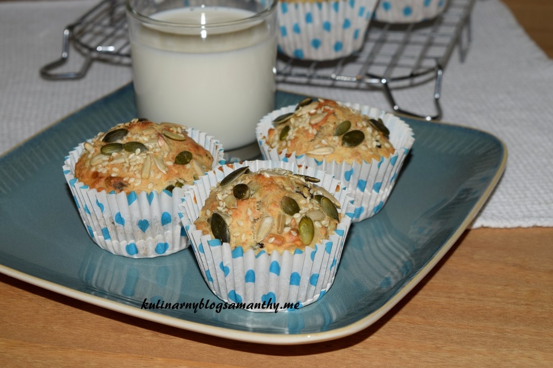 Muffinki pełnoziarniste z bananami