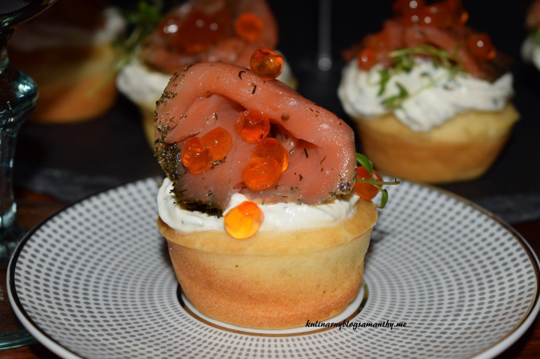 Muffinki limonkowe z łososiem