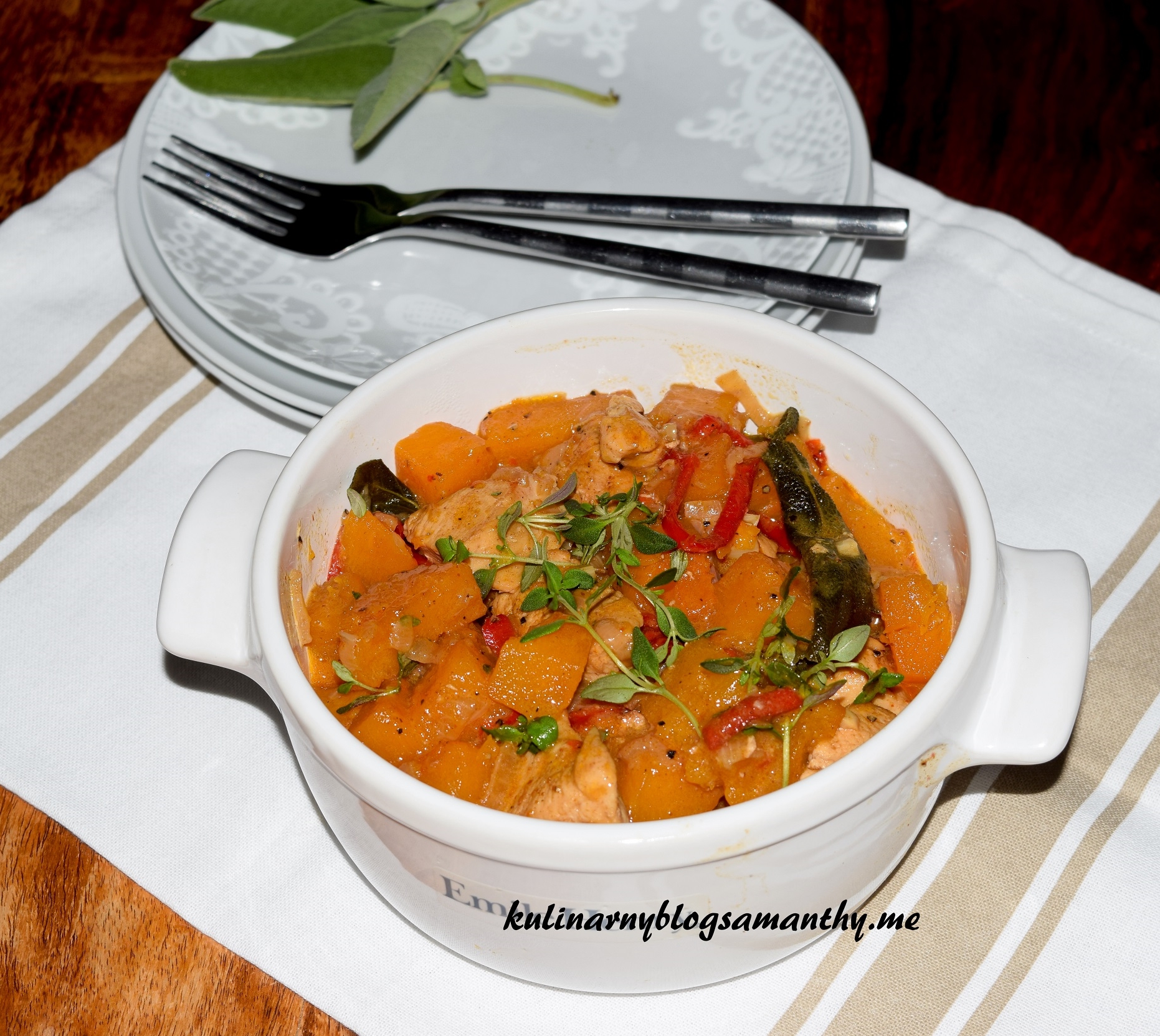 Dynia z kurczakiem w curry