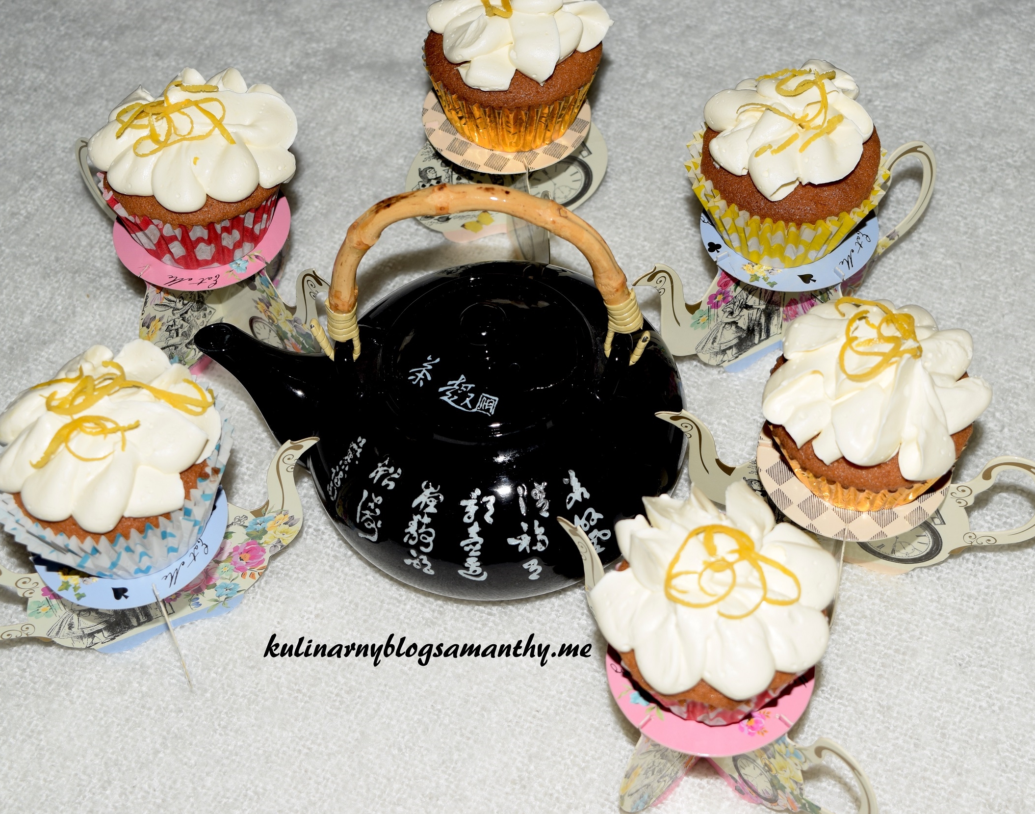 Muffinki Earl Grey z lemon curd