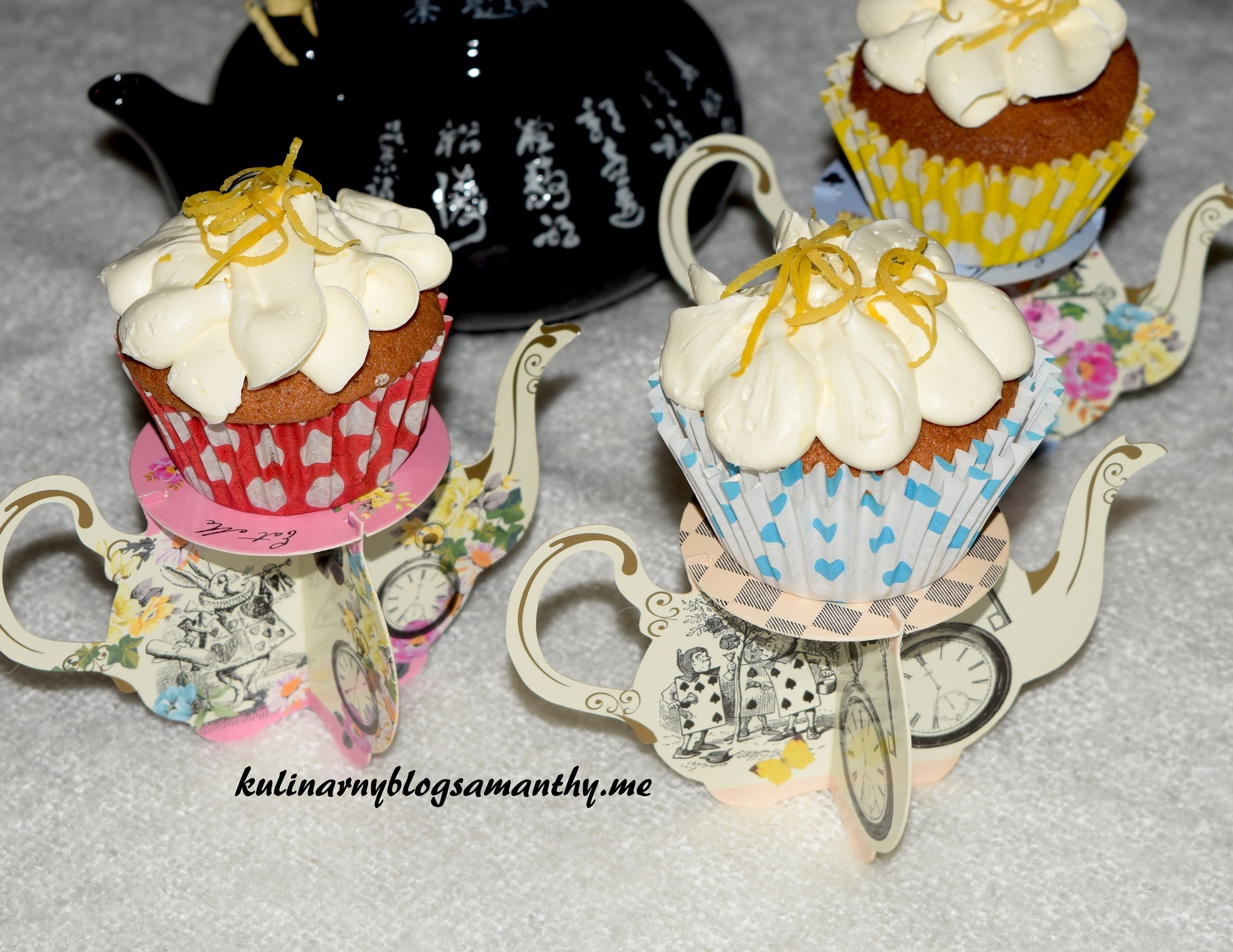 Muffinki Earl Grey z lemon curd