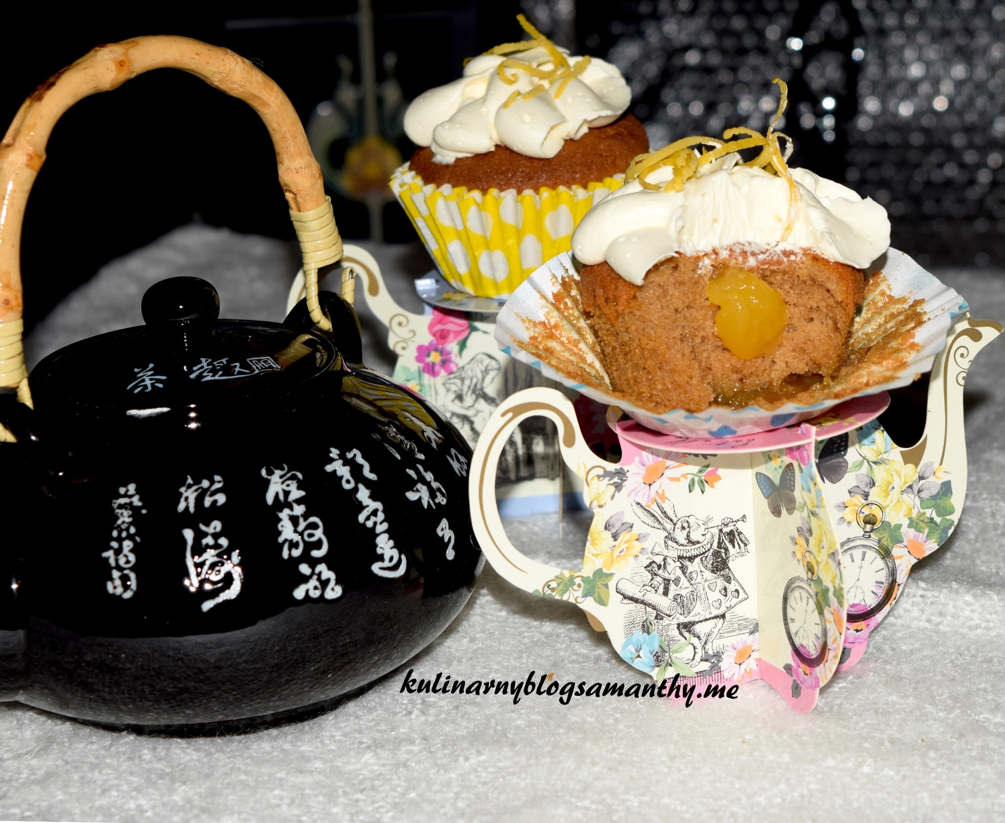 Muffinki Earl Grey z lemon curd