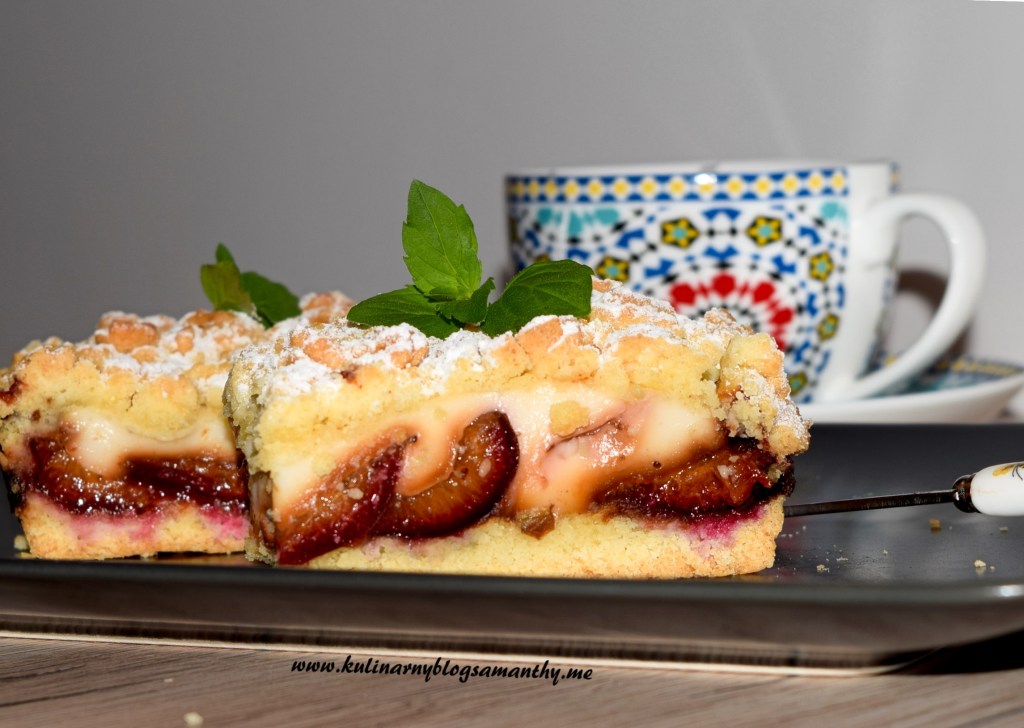 Ciasto ze sliwkami i kremem&nbsp;Patissiere