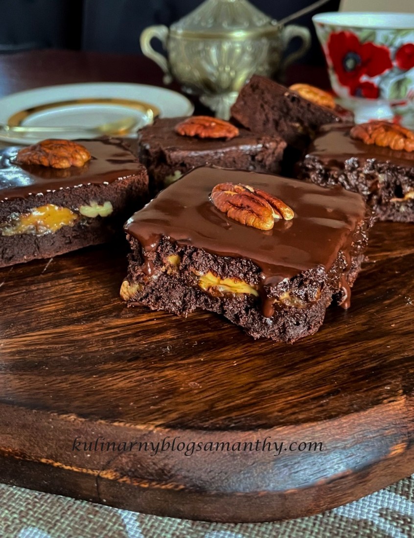 Najlepsze brownie z karmelem i orzechami