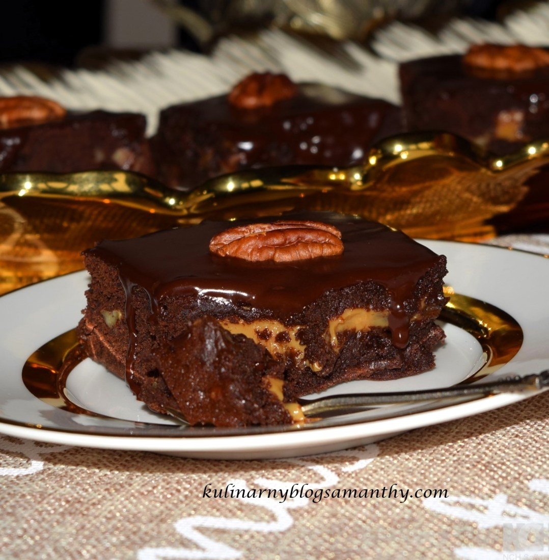 Najlepsze brownie z karmelem i orzechami